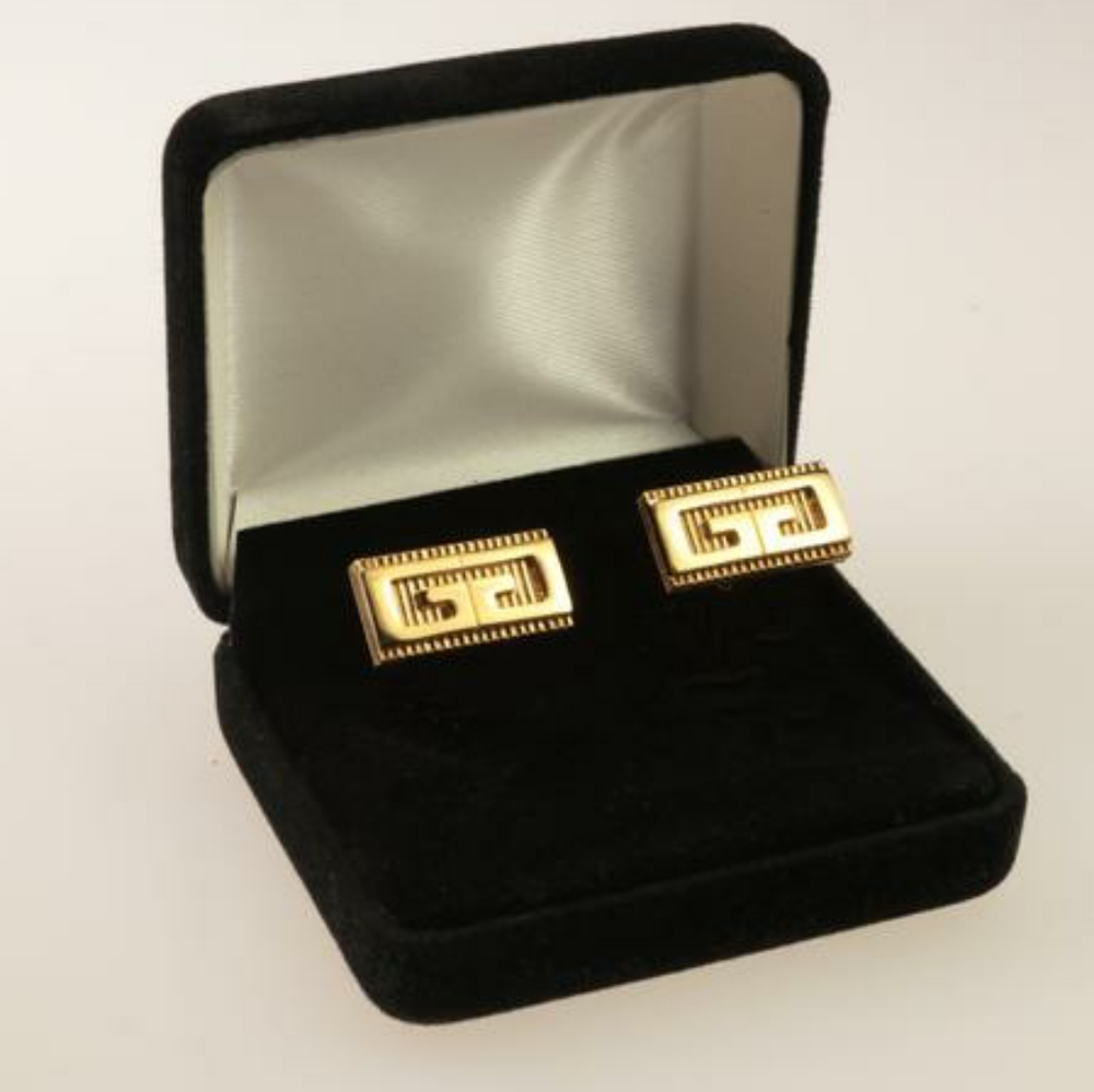 Vintage Signed Givenchy Gold Plated Cufflinks